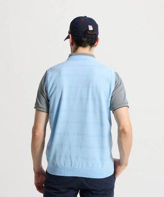 マンシングウェア MUNSINGWEAR 背面地柄ボーダーVネック