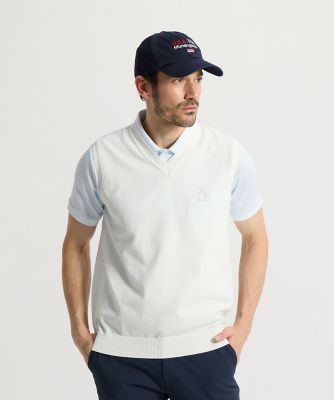 マンシングウェア ポロシャツ ベスト マンシングウェア MUNSINGWEAR 背面地柄ボーダーVネック