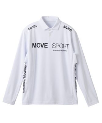 ムーブスポーツ MoveSport ミニ鹿の子 長袖ポロシャツ