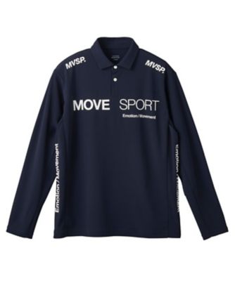 ムーブスポーツ MoveSport ミニ鹿の子 長袖ポロシャツ