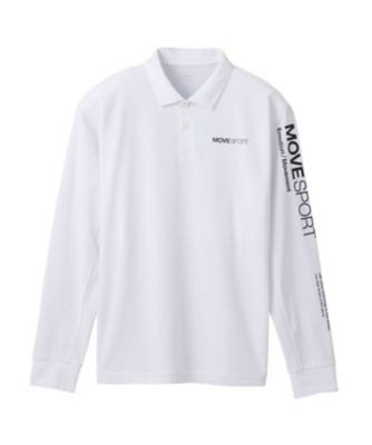 ＜MOVESPORT＞ムーブスポーツ　ＭｏｖｅＳｐｏｒｔ　Ｓ．Ｆ．ＴＥＣＨ　長袖ポロシャツ（ＳＴ４ＦＬＳＺ１ＭＢ）