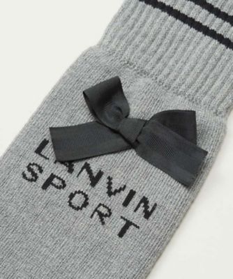 リボン付きリブ編みニットレッグウォーマー（VG4FAZ81L