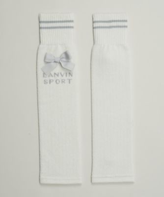 リボン付きリブ編みニットレッグウォーマー（VG4FAZ81L