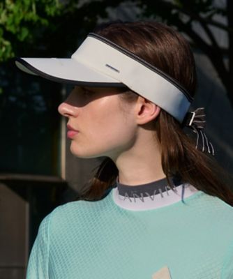 リボン付きロゴポイントサンバイザー【部分UV】（VG4FCP51L