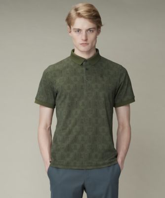 135周年】総柄プリント半袖ポロシャツ【SUNSCREEN／吸汗速