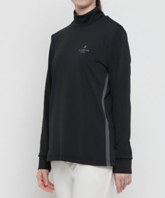 【ランバンスポール】ロゴマーク×ダンボールニット生地 長袖モックネックシャツM ランバンスポール】ロゴマーク×ダンボールニット生地 長袖モックネック