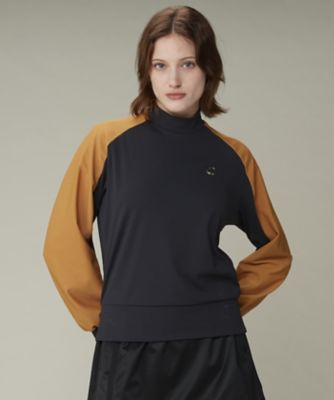 切り替えデザインモックネック長袖シャツ【UV】（VG4FLS30L