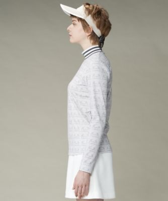 24SS ランバンスポール　モノグラムプリント長袖シャツ モノグラム柄プリント長袖シャツ【保温／UV／ストレッチ