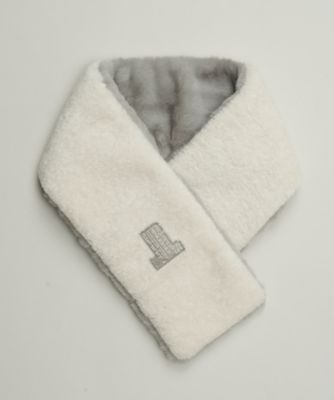 ＜LANVIN SPORT＞ビーズロゴフェイクファーマフラー（ＶＧ４ＦＭＵ１０Ｌ）