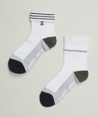 ＜LANVIN SPORT＞折り返しミドル丈ソックス【抗菌防臭】　【返品不可商品】（ＶＧ４ＦＳＯ２２Ｌ）