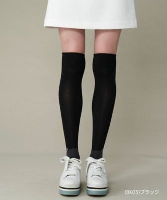 ＜LANVIN SPORT＞ダブルＪＬロゴデザインニーハイソックス　【返品不可商品】（ＶＧ４ＦＳＯ４２Ｌ）