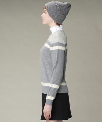 カラーブロッククルーネックカシミヤニット（VG4FST42L