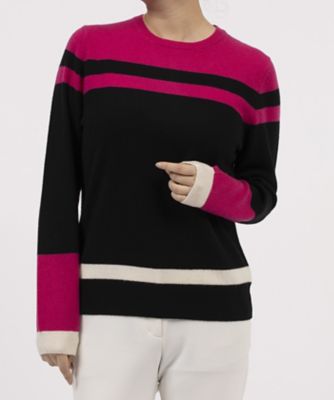 カラーブロッククルーネックカシミヤニット（VG4FST42L