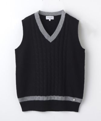 LANVAN COLLECTION カシミヤ100% アーガイルベスト　美品 LANVAN COLLECTION カシミヤ100% アーガイルベスト 美品 レディース