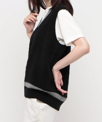 Vネックカシミヤニットベスト（VG4FVE00L） | LANVIN SPORT