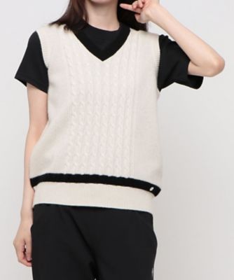 Vネックカシミヤニットベスト（VG4FVE00L） | LANVIN SPORT