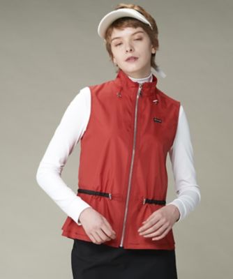 ランバンスポール　アウター　ベスト　レッド　ダウン フルオープンアウターベスト【はっ水】（VG4FVE21L