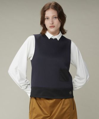 ノーカラーアウターベスト（VG4FVE30L） | LANVIN SPORT