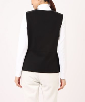 ノーカラーアウターベスト【HEAT NAVI裏地使用