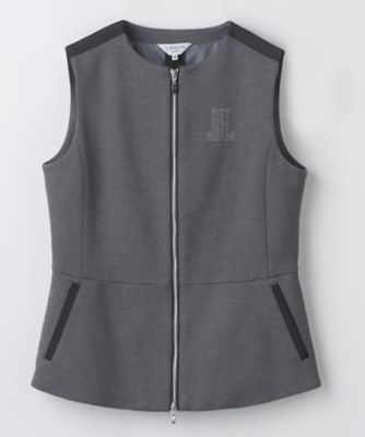 ノーカラーアウターベスト【HEAT NAVI裏地使用