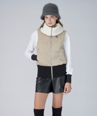 中わたアウターベスト【HEAT NAVI裏地付き／衿取り外し可