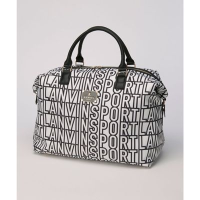 【25周年】 総柄ロゴボストンバッグ LANVIN ランバン シューズ収納袋付 ランバン スポール LANVIN SPORT ロゴデザインボストン