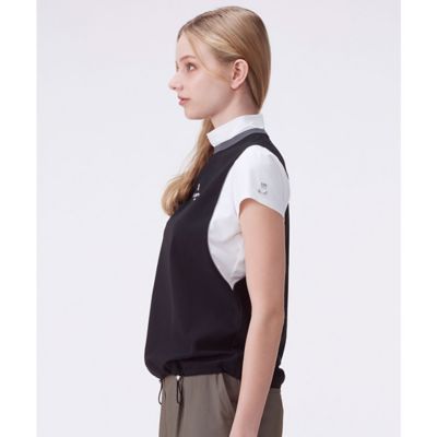 未使用品LANVIN SPORTレディースモックネック半袖シャツ ランバン スポール LANVIN SPORT モックネック半袖シャツ