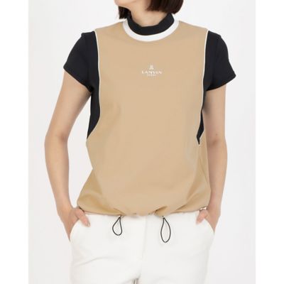 未使用品LANVIN SPORTレディースモックネック半袖シャツ ランバン スポール LANVIN SPORT モックネック半袖シャツ