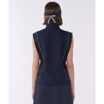 ノースリーブシャツ　ランバン　ゴルフ ランバン スポール LANVIN SPORT 異素材MIXノースリーブ