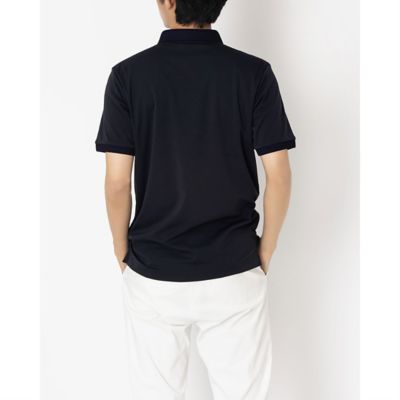 【美品】LANVIN SPORT ベージュと黒のポロシャツ ペプラムシャツ ランバン スポール LANVIN SPORT タックアウトフルオープンシャツ【UV