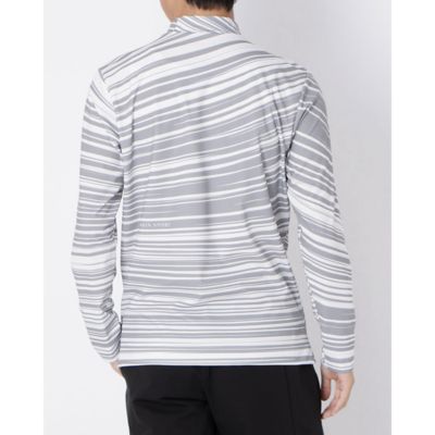 LANVIN SPORT ストライプ Vネック長袖シャツ ゴルフウェア ランバン スポール LANVIN SPORT グラフィカルボーダー