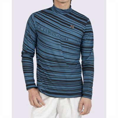 LANVAN sportランバンゴルフ長袖 カットソー新品 ランバン スポール LANVIN SPORT グラフィカルボーダー