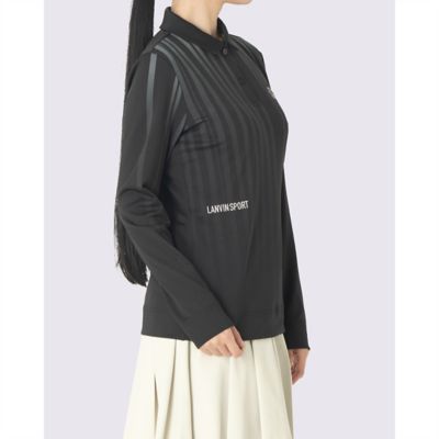 LANVIN SPORT ランバンスポール　上下　ポロシャツ　プリーツスカート ランバン スポール LANVIN SPORT ストライププリント長袖