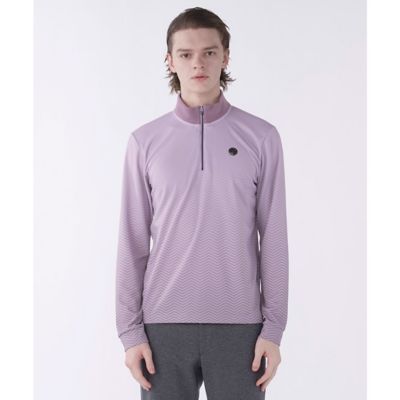 ランバン　ランバンスポール　ハーフジップ　ニット 38 メンズ　ゴルフウェア ランバン スポール LANVIN SPORT グラデーションプリント