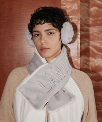 【極希少】ランバンスポーツ ベスト リアルファー フード リバーシブル 黒 紺 ランバン スポール LANVIN SPORT フェイクファー