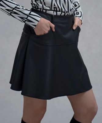 ランバン スポール LANVIN SPORT フェイクレザーフレア