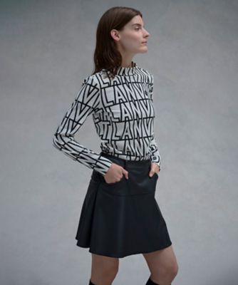 ランバン スポール LANVIN SPORT フェイクレザーフレア