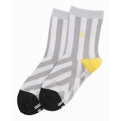 ＜LANVIN SPORT＞ランバン　スポール　ＬＡＮＶＩＮ　ＳＰＯＲＴ　変形ストライプミドル丈ソックス【返品不可商品】（ＶＧ５ＦＳＯ２３Ｌ）