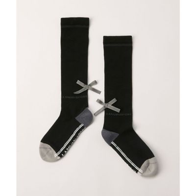 ＜LANVIN SPORT＞ランバン　スポール　ＬＡＮＶＩＮ　ＳＰＯＲＴ　リボン付きハイソックス【返品不可商品】（ＶＧ５ＦＳＯ３１Ｌ）