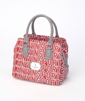 即日発送可【美品】【最終値下げ】定価30800円　ランバンスポールラウンドバック ランバン スポール LANVIN SPORT ロゴデザインカートバッグ