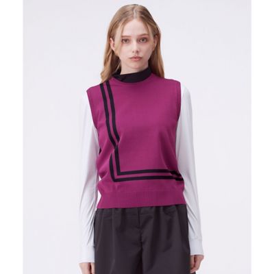 ランバン スポール LANVIN SPORT クルーネックニットベスト