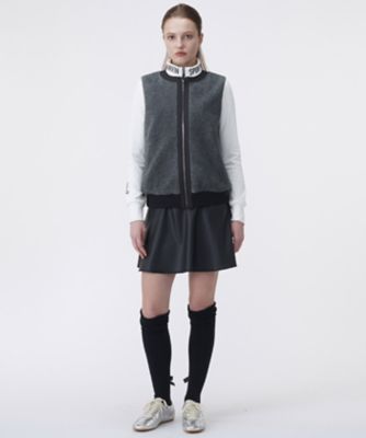 極美品/L】LANVIN SPORT ランバン ファー ボア ジップベスト ランバン