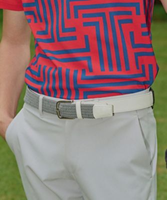 ＜LANVIN SPORT＞ゴムメッシュベルト　【ストレッチ／サイズ調整可能】（ＶＧ５ＳＢＬ１１Ｍ）