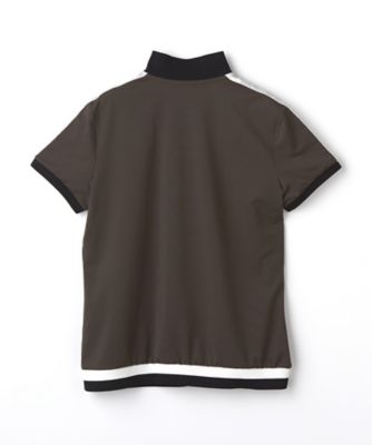 スタンドジップアップ半袖シャツ【Sunscreen NIR