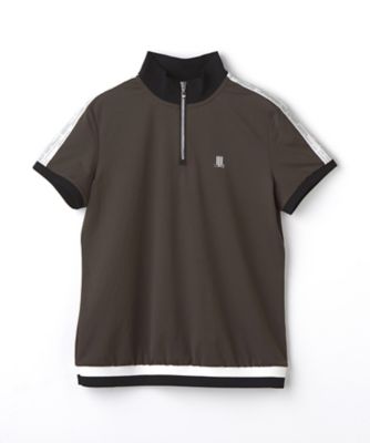 スタンドジップアップ半袖シャツ【Sunscreen NIR