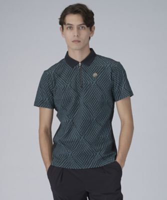 総柄プリント半袖シャツ【Sunscreen NIR／ストレッチ