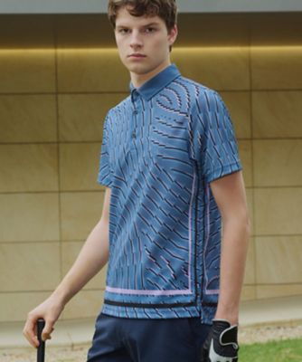 総柄プリント半袖ポロシャツ【吸汗速乾／高通気】（VG5SHS71M