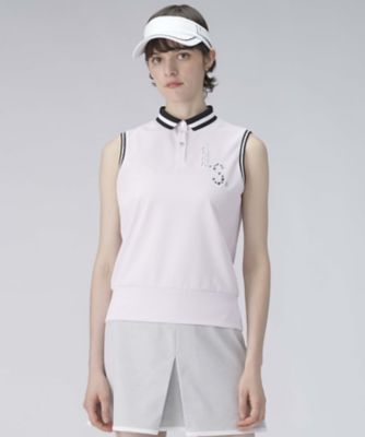 ロゴデザインノースリーブポロシャツ【Sunscreen NIR