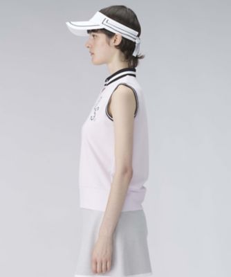 ロゴデザインノースリーブポロシャツ【Sunscreen NIR