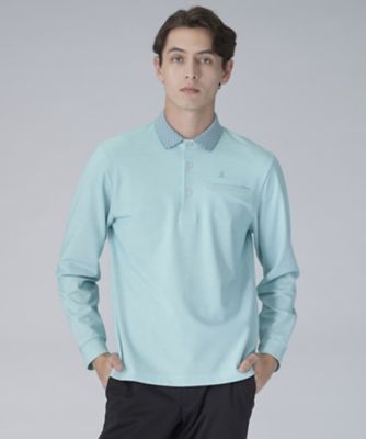 ＜LANVIN SPORT＞衿デザイン長袖ポロシャツ【吸汗速乾／ＵＶ】（ＶＧ５ＳＬＳ０１Ｍ）